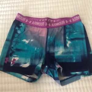 girls under armour medium spandex